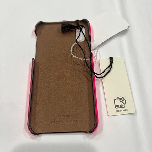 Gucci Authentic NWOB IPhone X/XS case in Fluorescent pink logo - Picture 3 of 8